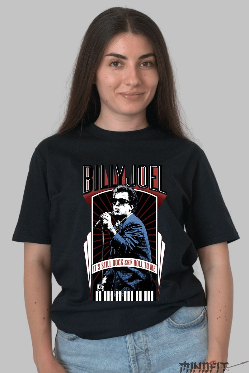 Tricou Billy Joel - It-s Still Rock and Roll to Me fata negru