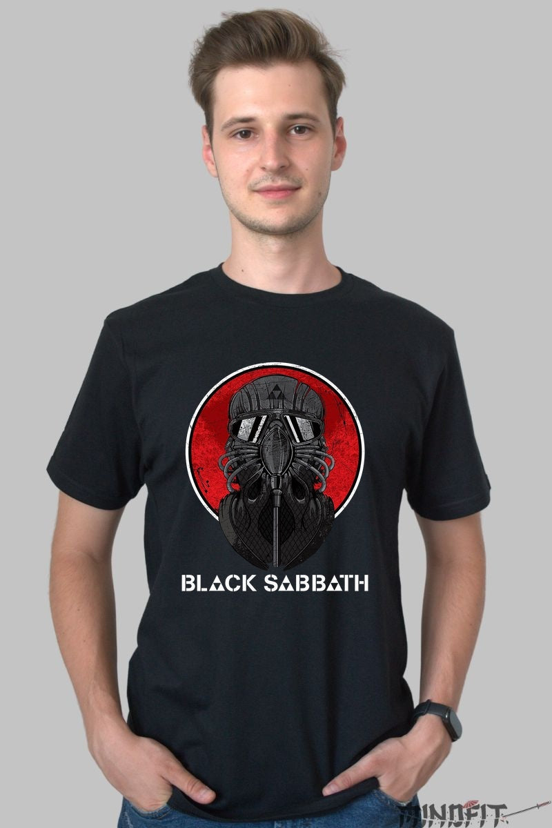 Tricou Black Sabbath - Masca Apocaliptica barbat negru