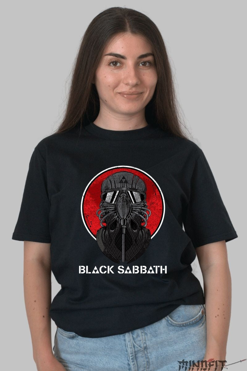Tricou Black Sabbath - Masca Apocaliptica fata negru