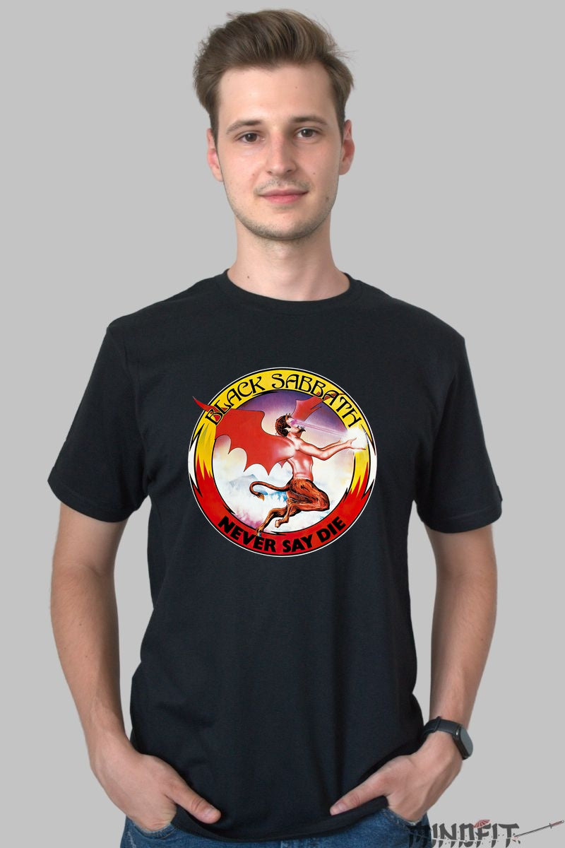Tricou Black Sabbath - Never Say Die barbat negru