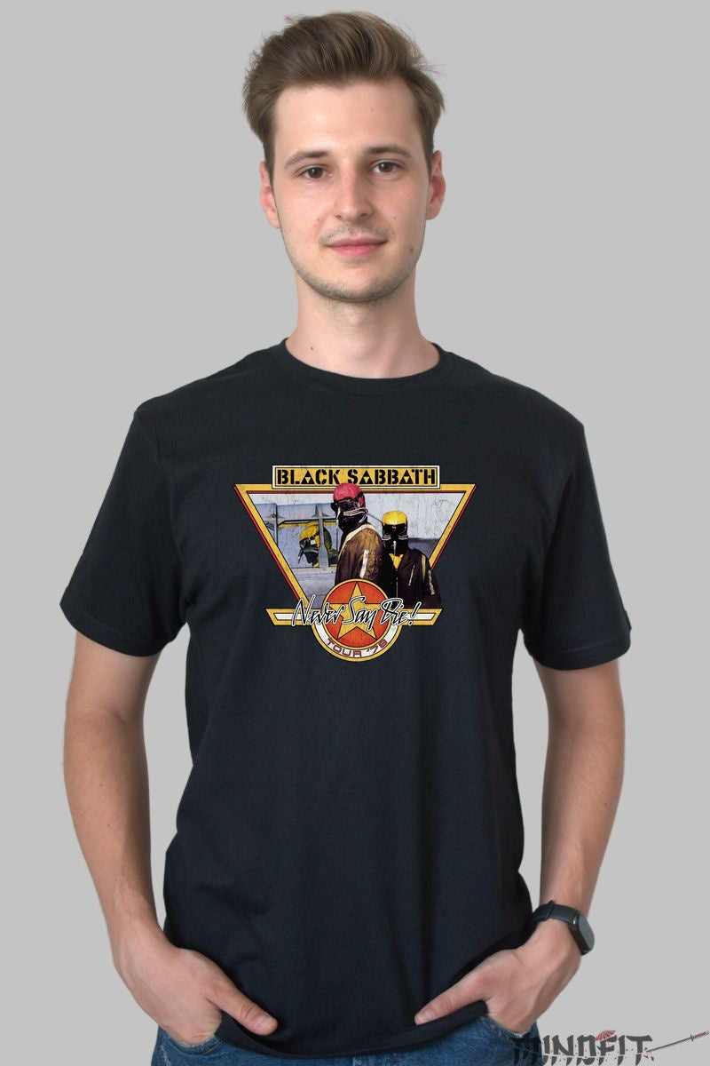 Tricou Black Sabbath - Never Say Die Tour 1978 barbat negru