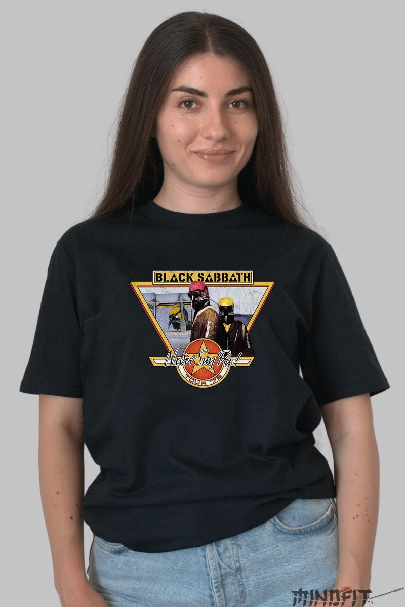 Tricou Black Sabbath - Never Say Die Tour 1978 fata negru