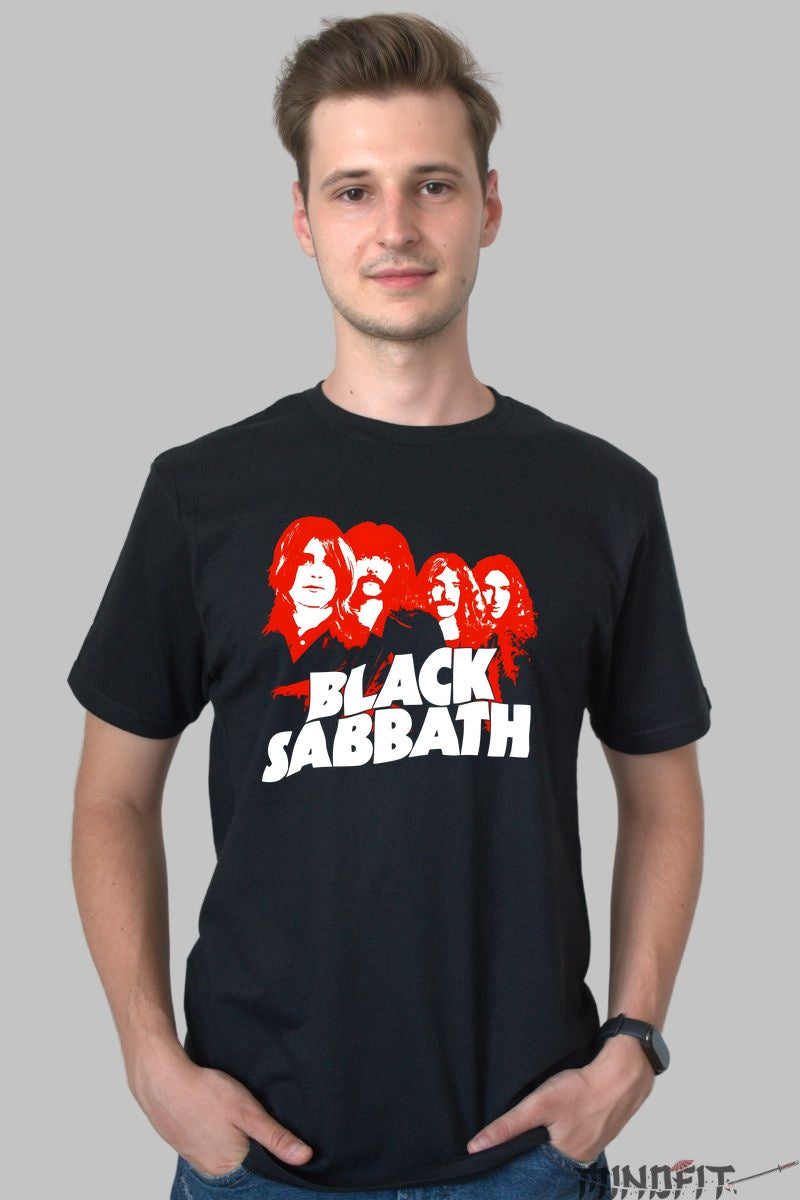 Tricou Black Sabbath - Portret Vintage Legendar barbat negru