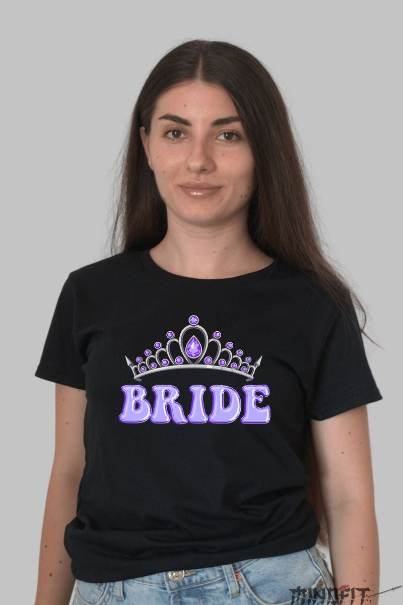 Tricou Bride - Stralucire Regala Pentru Viitoarea Mireasa Dama Negru