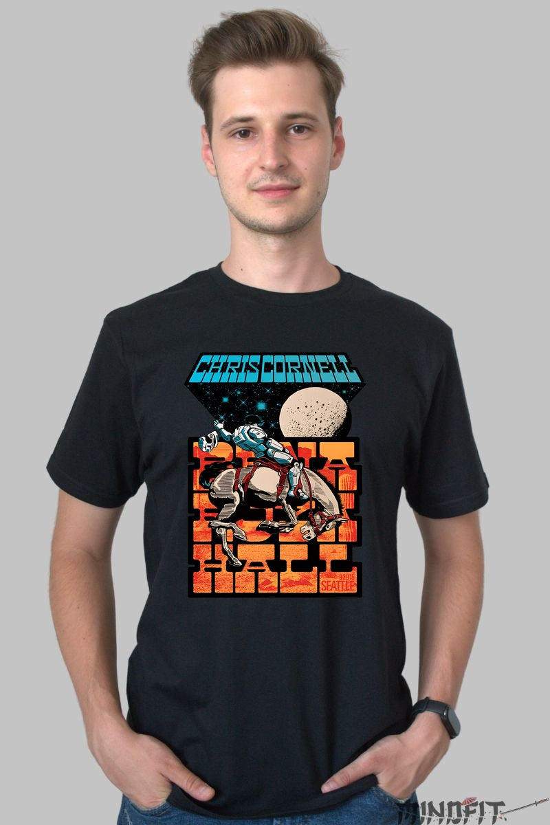 Tricou Chris Cornell - Seattle Galactic Ride barbat negru
