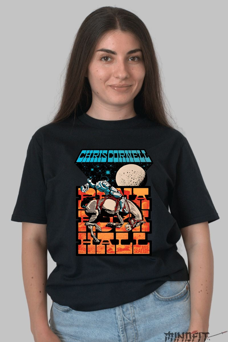 Tricou Chris Cornell - Seattle Galactic Ride fata negru