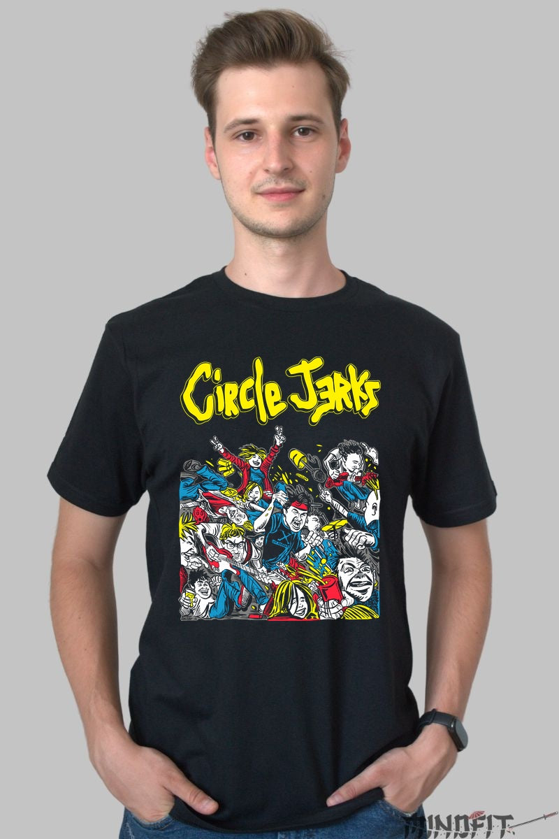 Tricou Circle Jerks - Haos Punk Autentic barbat negru