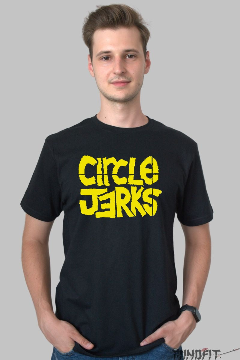 Tricou Circle Jerks - Logo Punk Anii '80 barbat negru