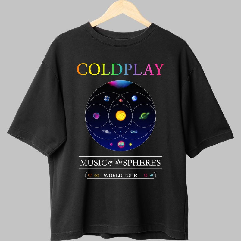 Tricou Coldplay - Music of the Spheres Tour fata