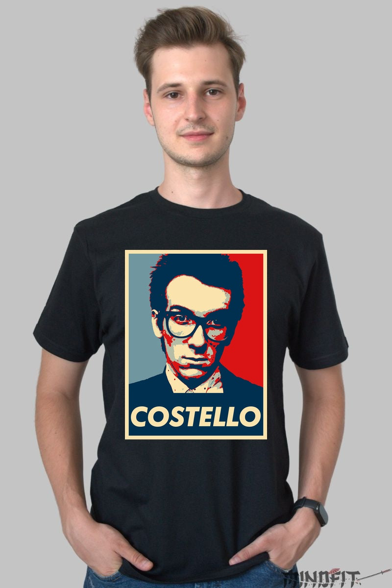 Tricou Costello - Retro Icon Print barbat negru
