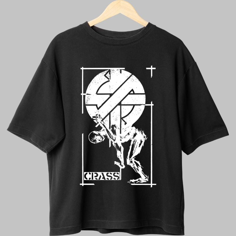 Tricou Crass Black - Design punk iconic fata