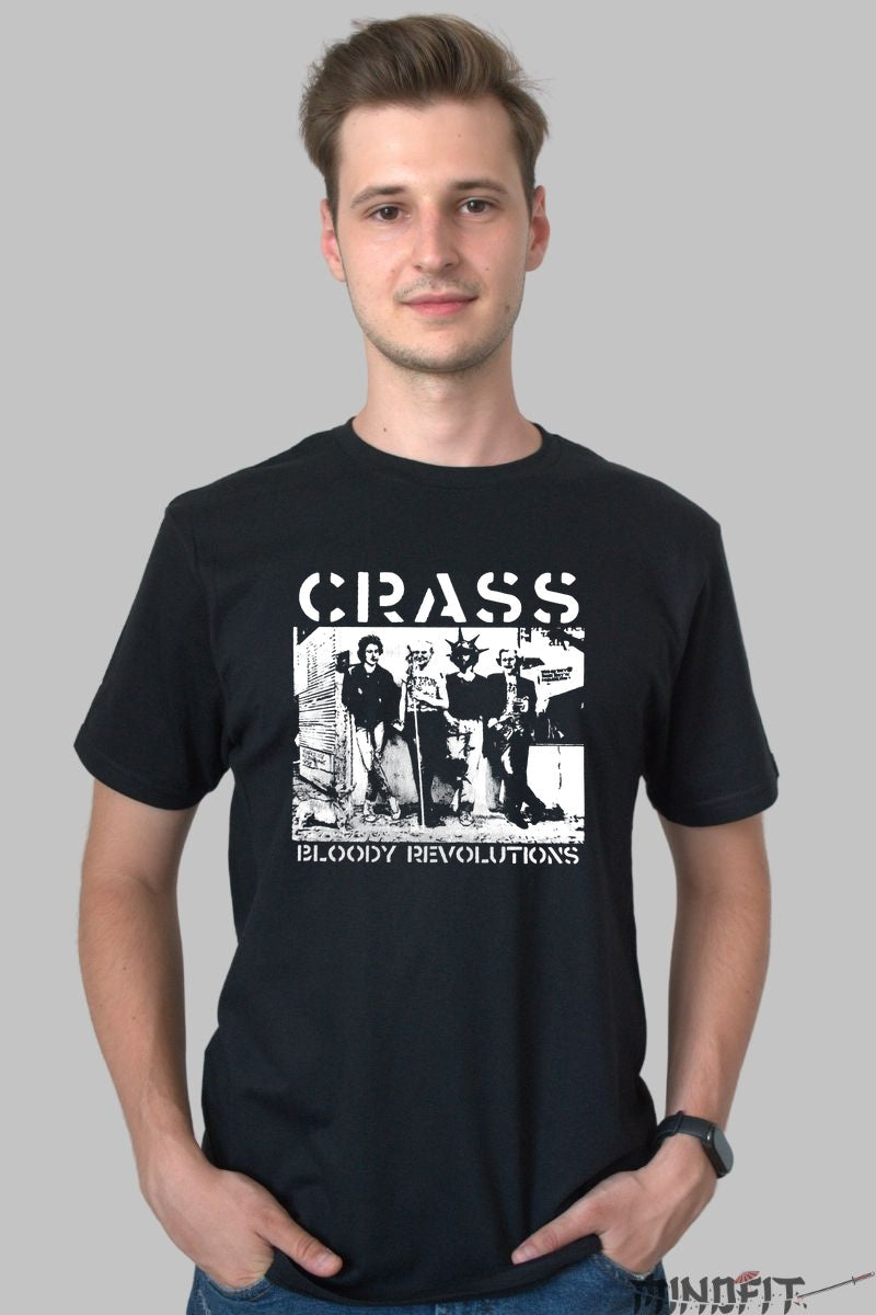 Tricou CRASS - Bloody Revolutions barbat negru