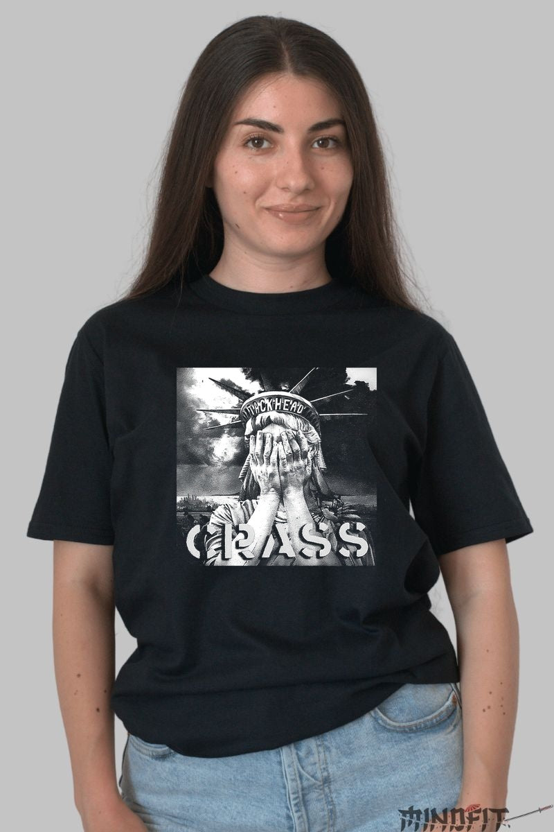 Tricou Crass - Punk Iconic Black fata negru