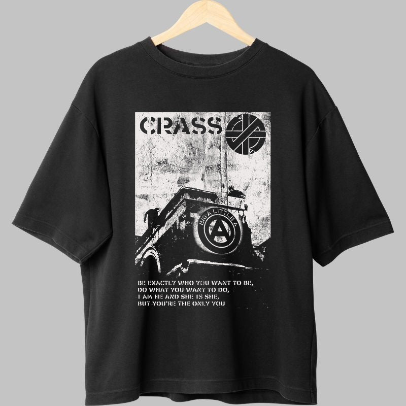 Tricou Crass Punk - Mesajul revoltei underground fata