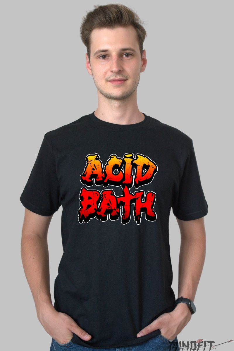 Tricou Dark Metal - Acid Bath Retro Fire barbat negru