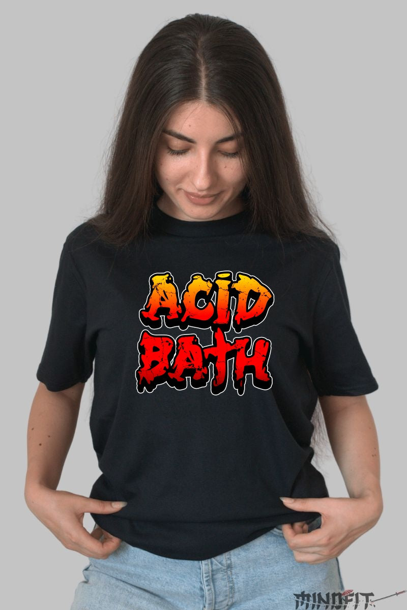 Tricou Dark Metal - Acid Bath Retro Fire dama negru