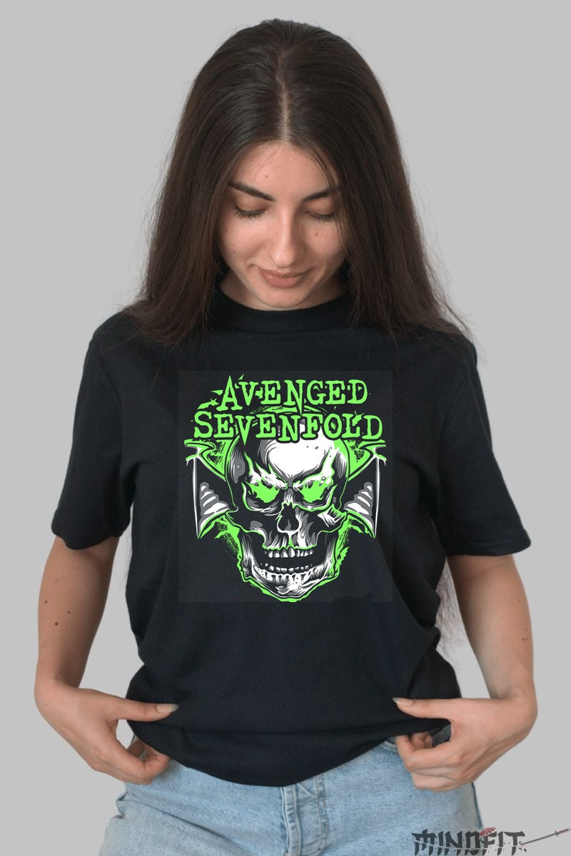 Tricou Dark Occult - Heavy Metal Ritual Design dama negru