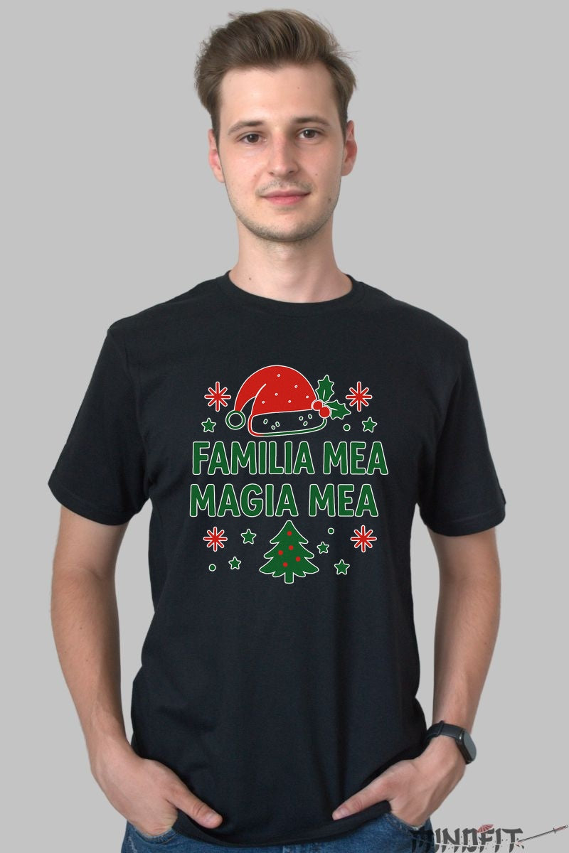 Tricou De Craciun - Familia Mea Magia Mea dama alb