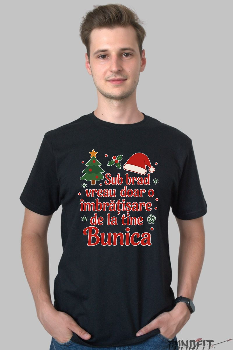 Tricou De Craciun - Imbratisare De La Bunica dama alb