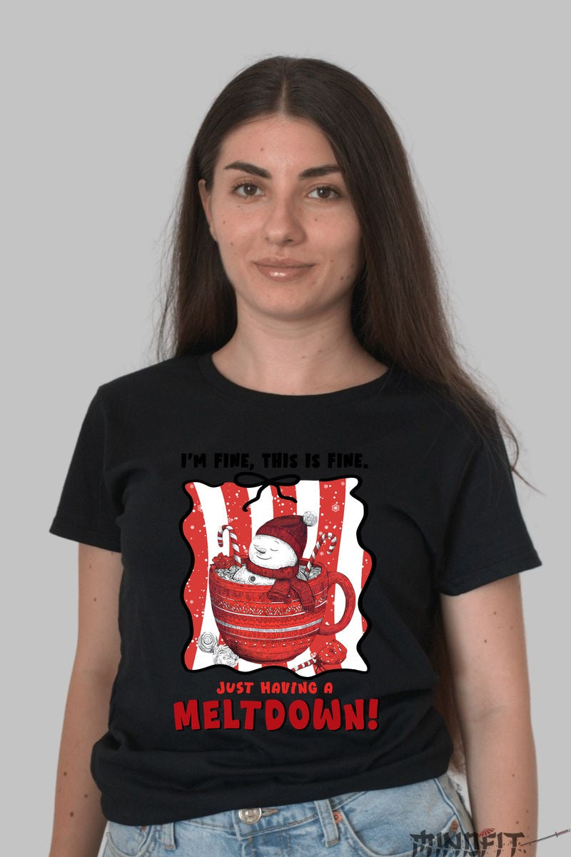 Tricou De Craciun - Om De Zapada In Ceaun dama negru