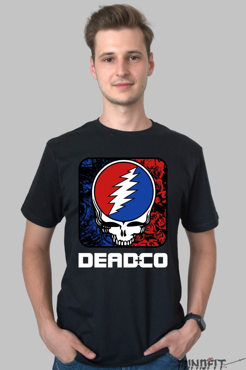 Tricou Dead & Co - Skull & Lightning Vibes barbat negru
