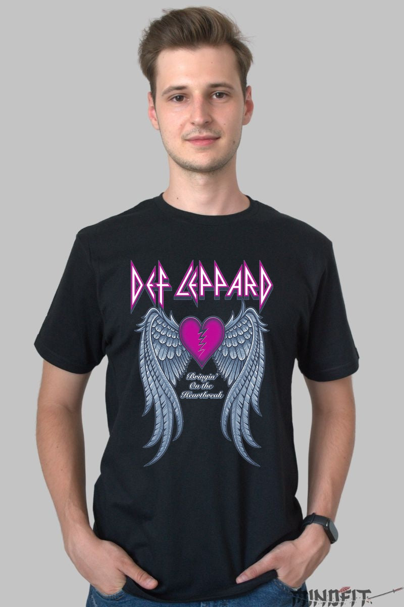 Tricou Def Leppard - Bringin- On the Heartbreak barbat negru