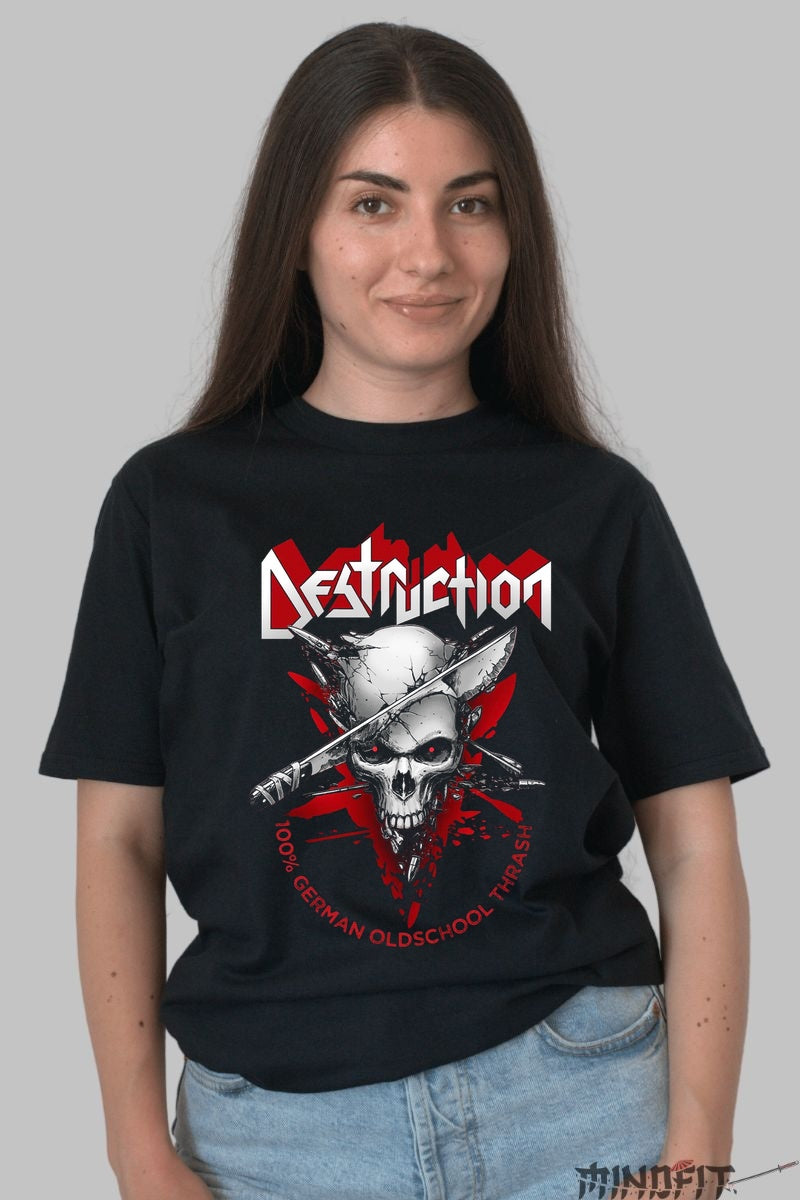 Tricou Destruction - 100% German Oldschool Thrash dama negru
