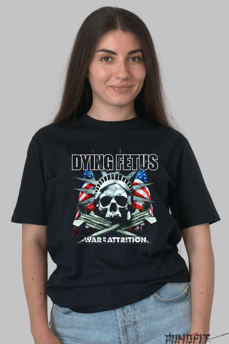 Tricou Dying Fetus - War of Attrition Skull dama negru