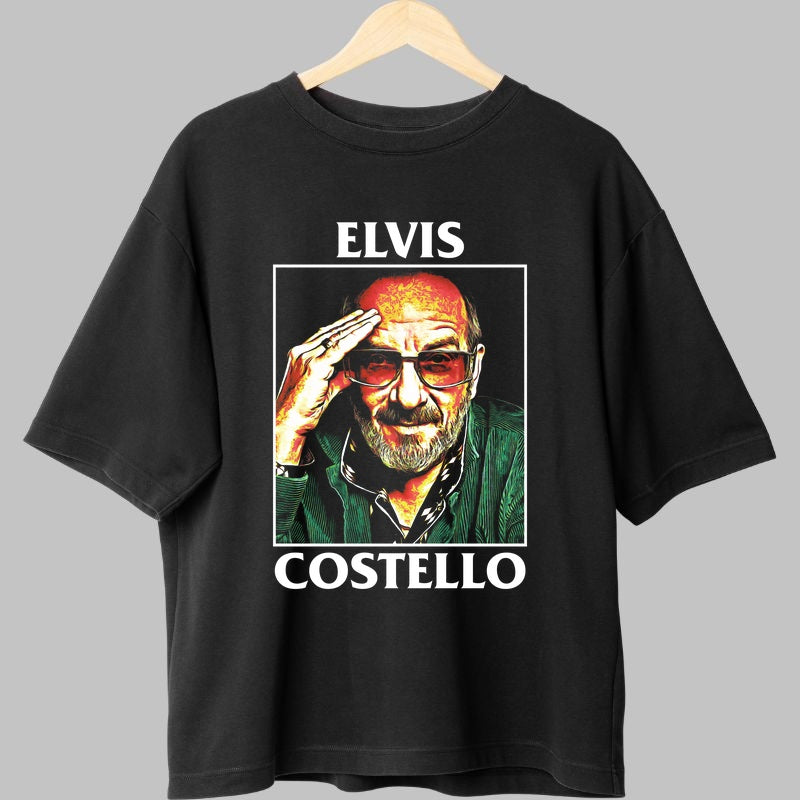 Tricou Elvis Costello - Portret Retro Rock fata