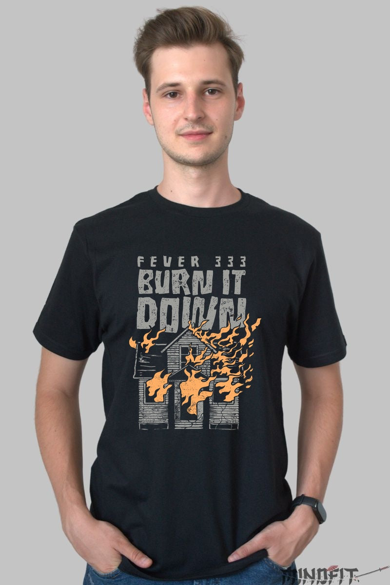 Tricou Fever 333 - Burn It Down Edition barbat negru