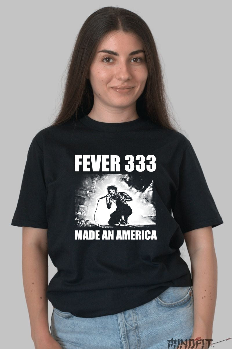 Tricou Fever 333 - Made An America dama negru