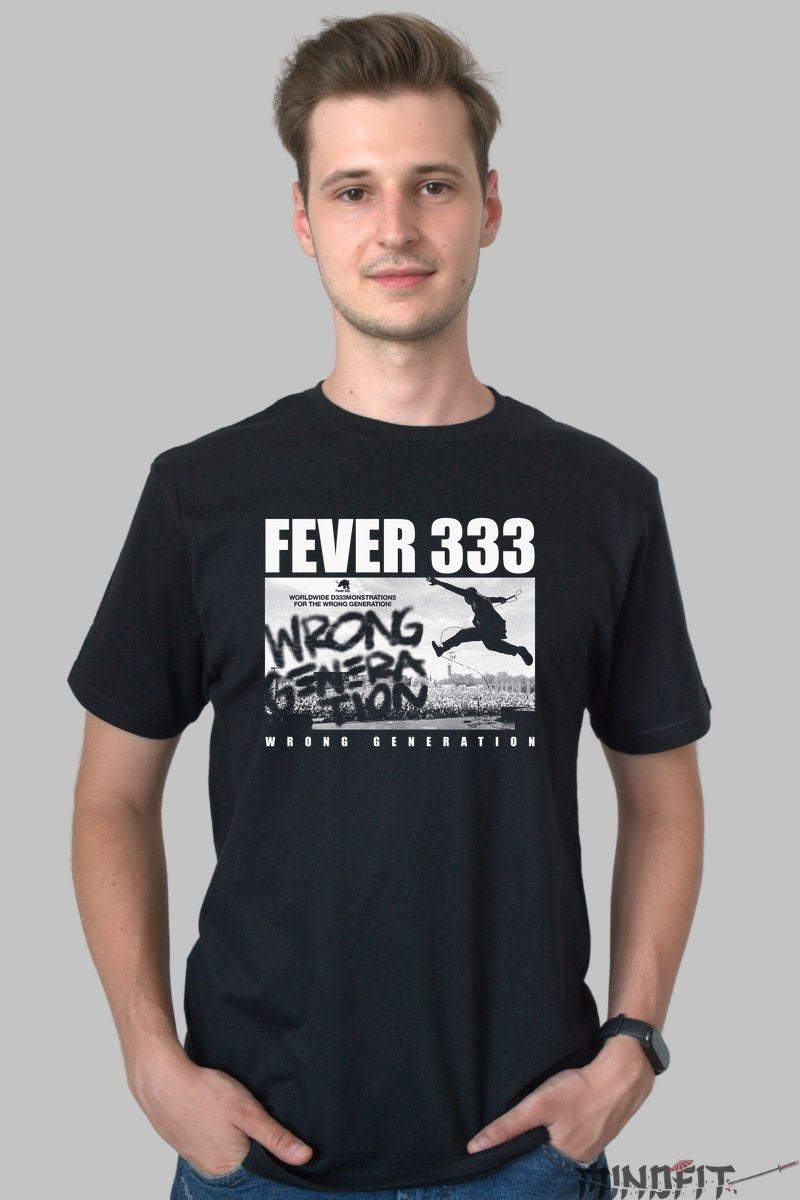Tricou FEVER 333 - Wrong Generation barbat negru