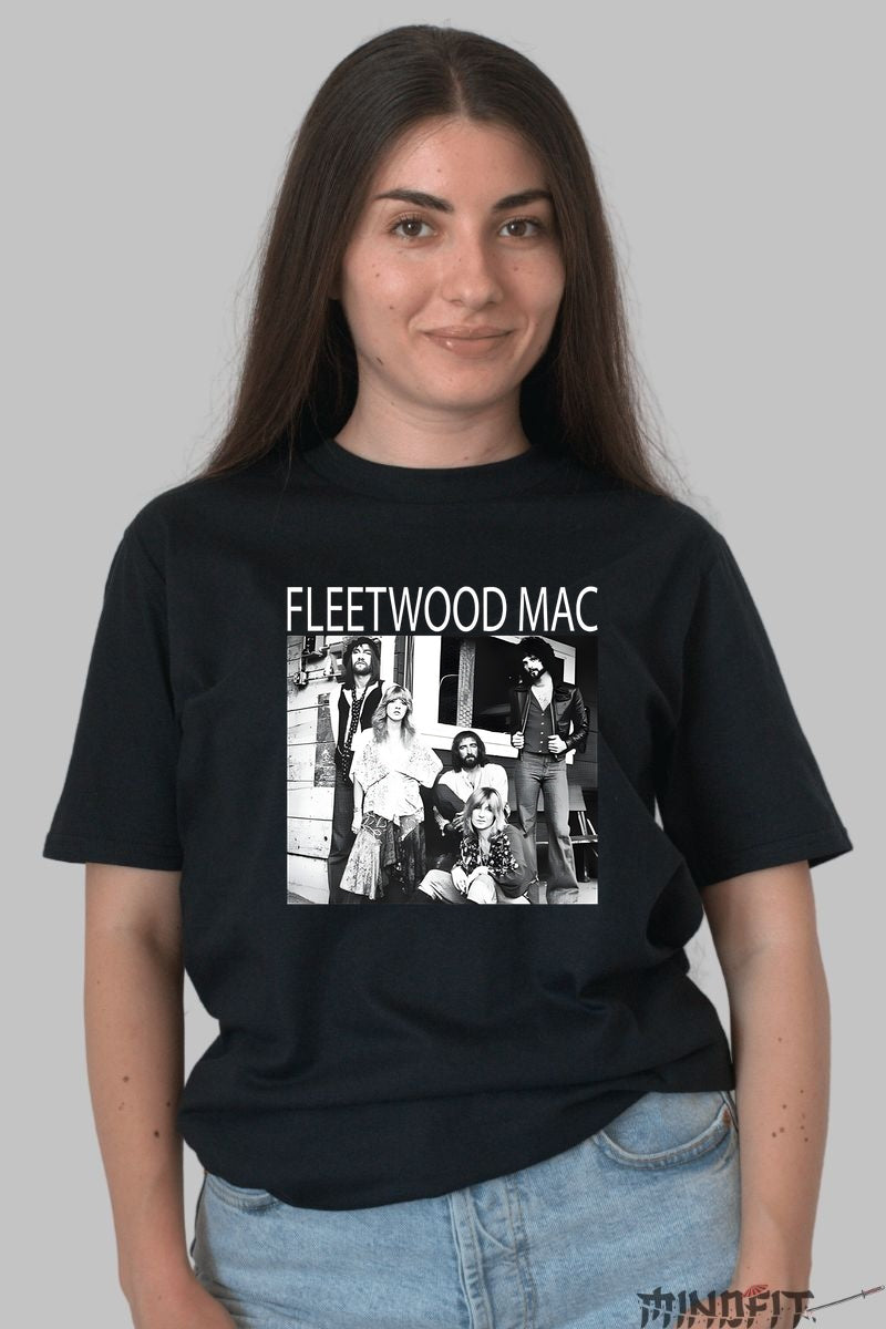 Tricou Fleetwood Mac - Portret Vintage Iconic dama negru