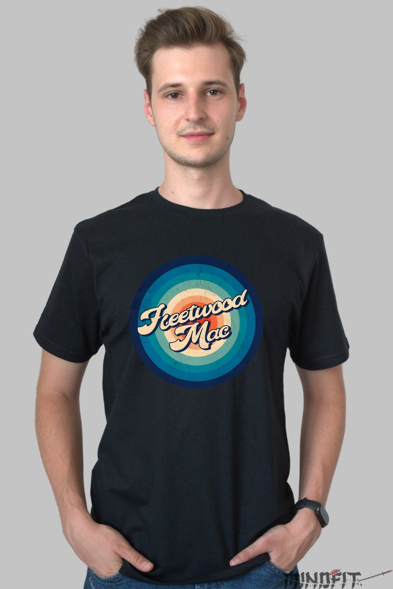 Tricou Fleetwood Mac - Retro Classic Vibes barbat negru