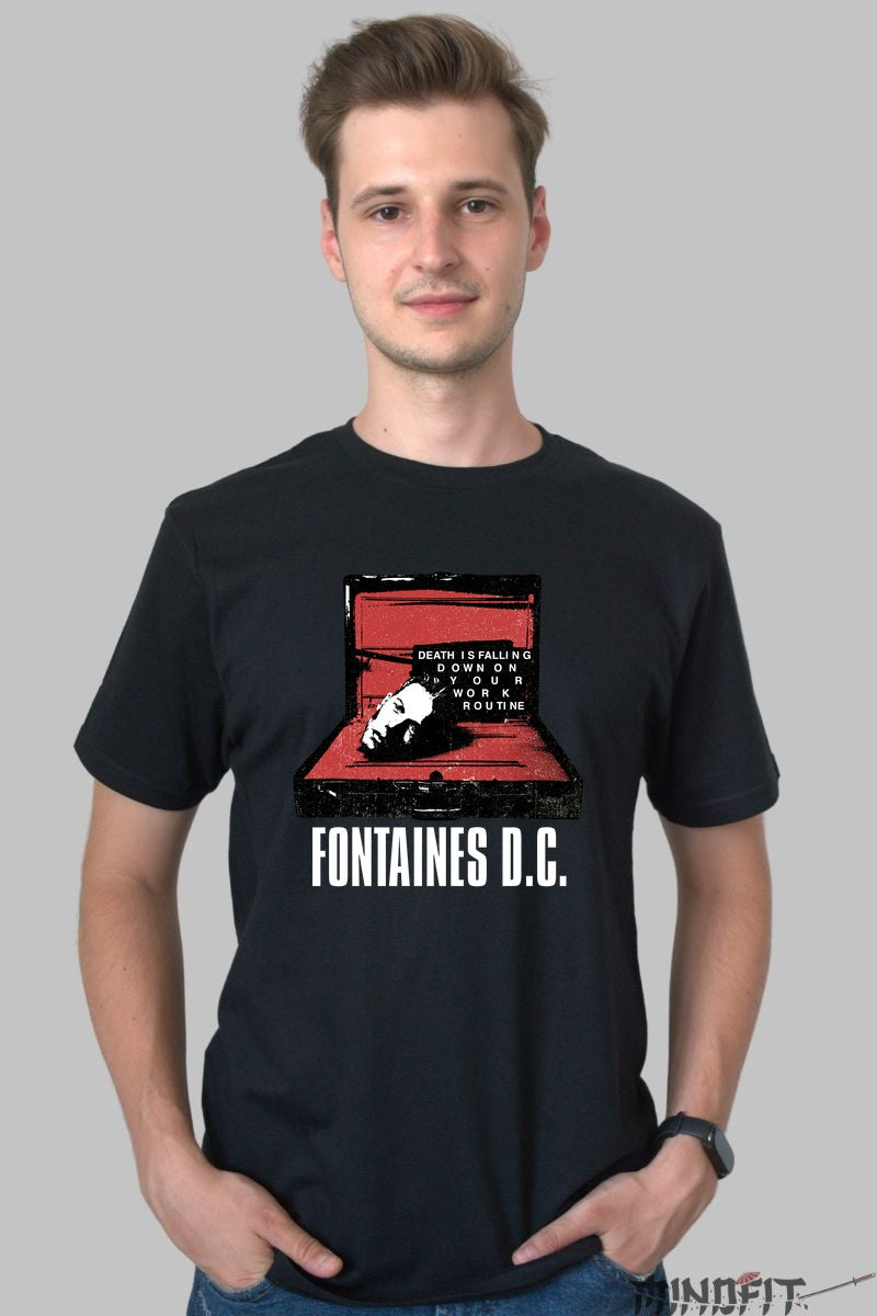 Tricou Fontaines D.C. - Death & Routine barbat negru