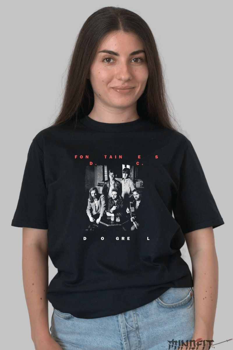 Tricou Fontaines D.C. - Dogrel Era dama negru
