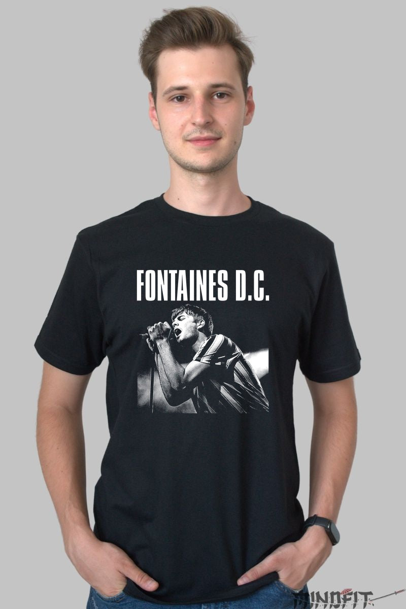 Tricou Fontaines D.C. - Energie Post-Punk Irlandeza barbat negru
