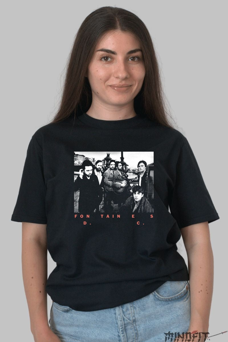 Tricou Fontaines D.C. - Energie post-punk urbana dama negru