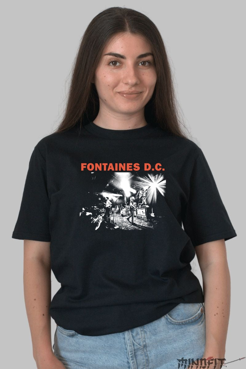 Tricou Fontaines D.C. - Live Raw Energy dama negru
