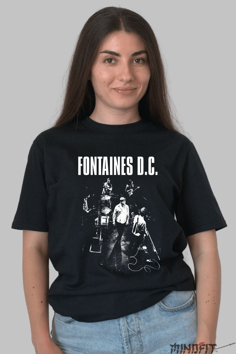Tricou Fontaines D.C. - Underground Stage Vibes dama negru