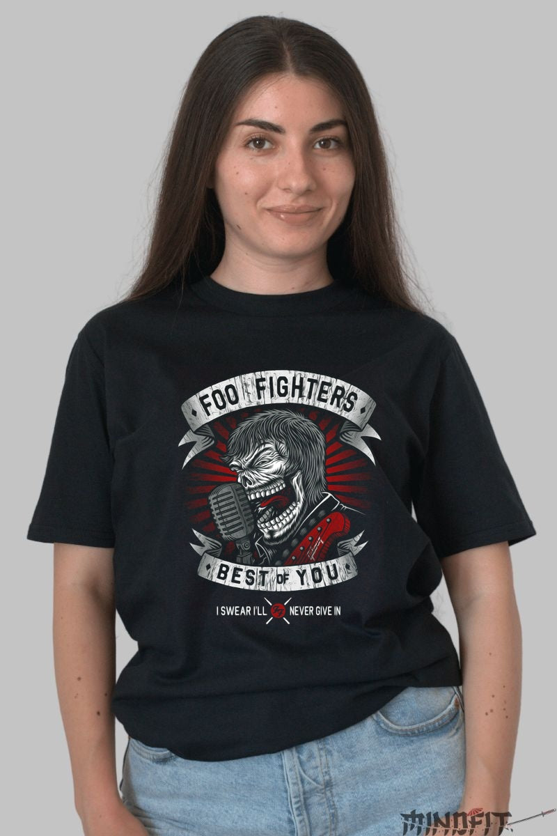 Tricou Foo Fighters - Best of You Skull Edition dama negru