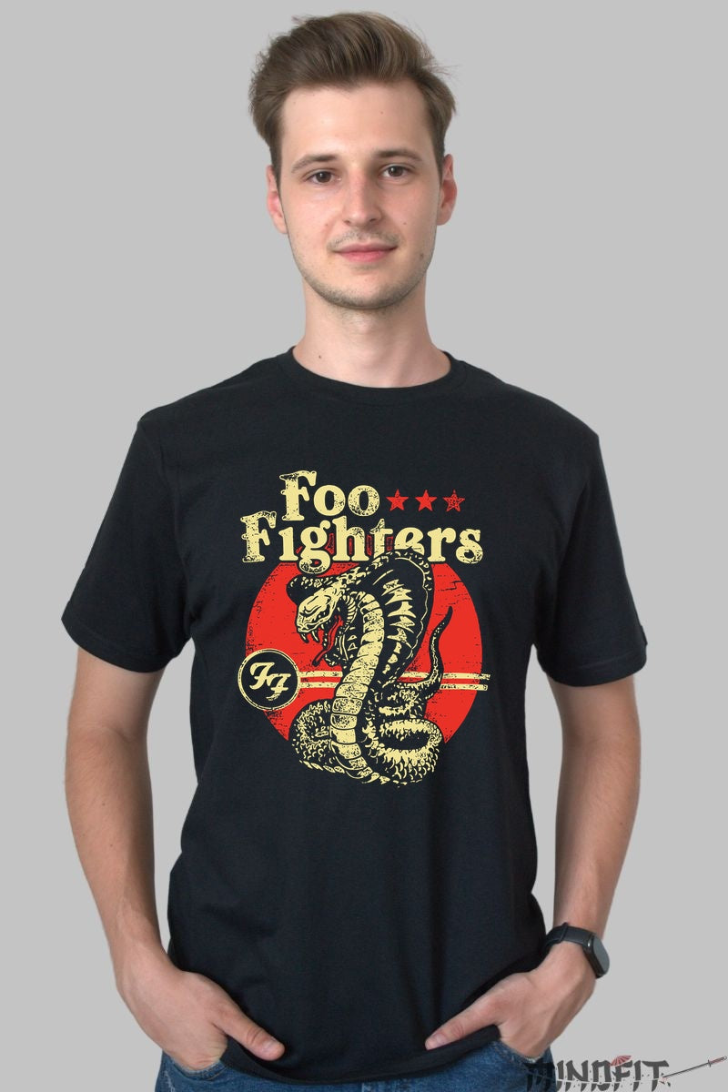 Tricou Foo Fighters - Serpentine Rock Vibes barbat negru