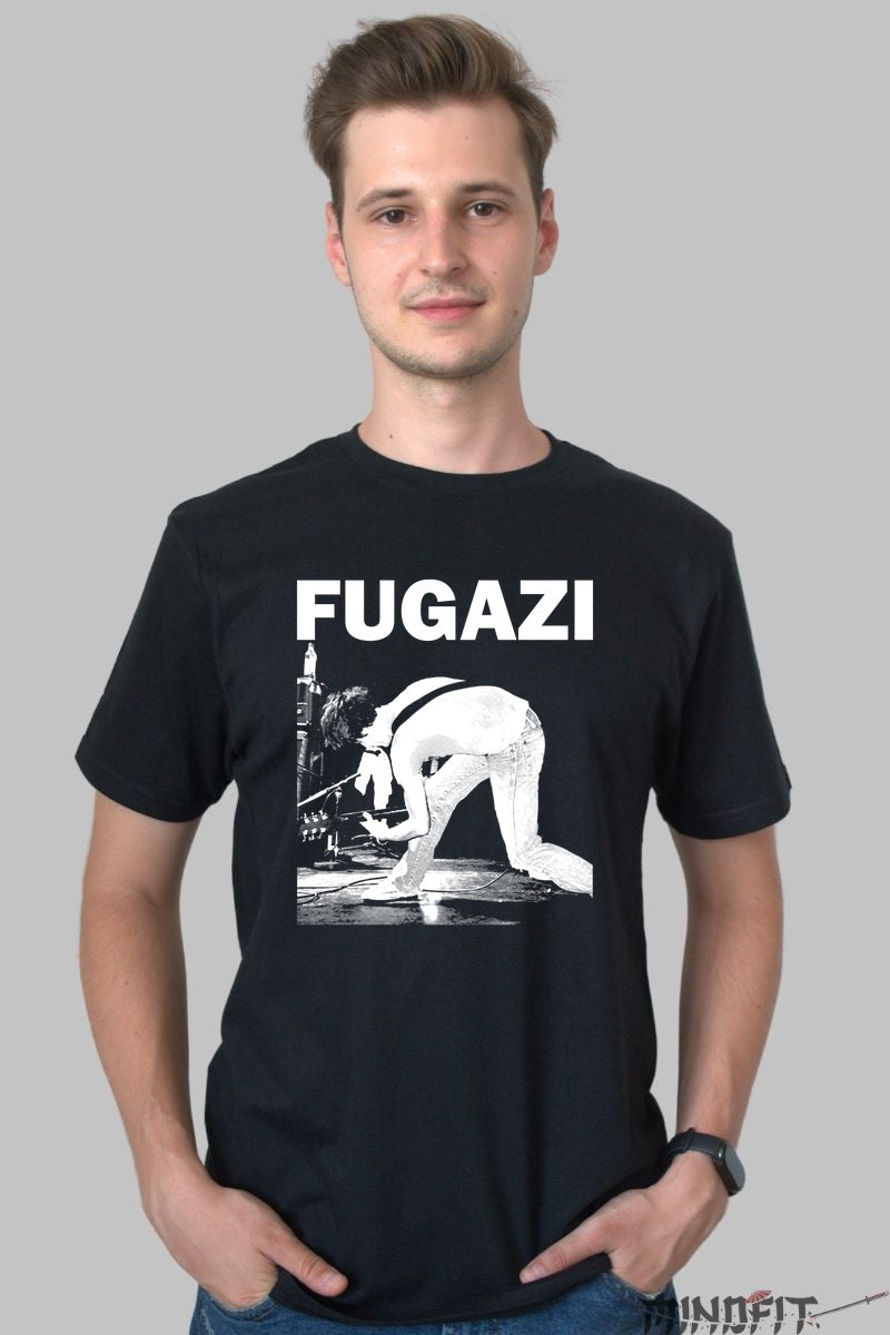 Tricou Fugazi - Energie Punk Autentica barbat negru