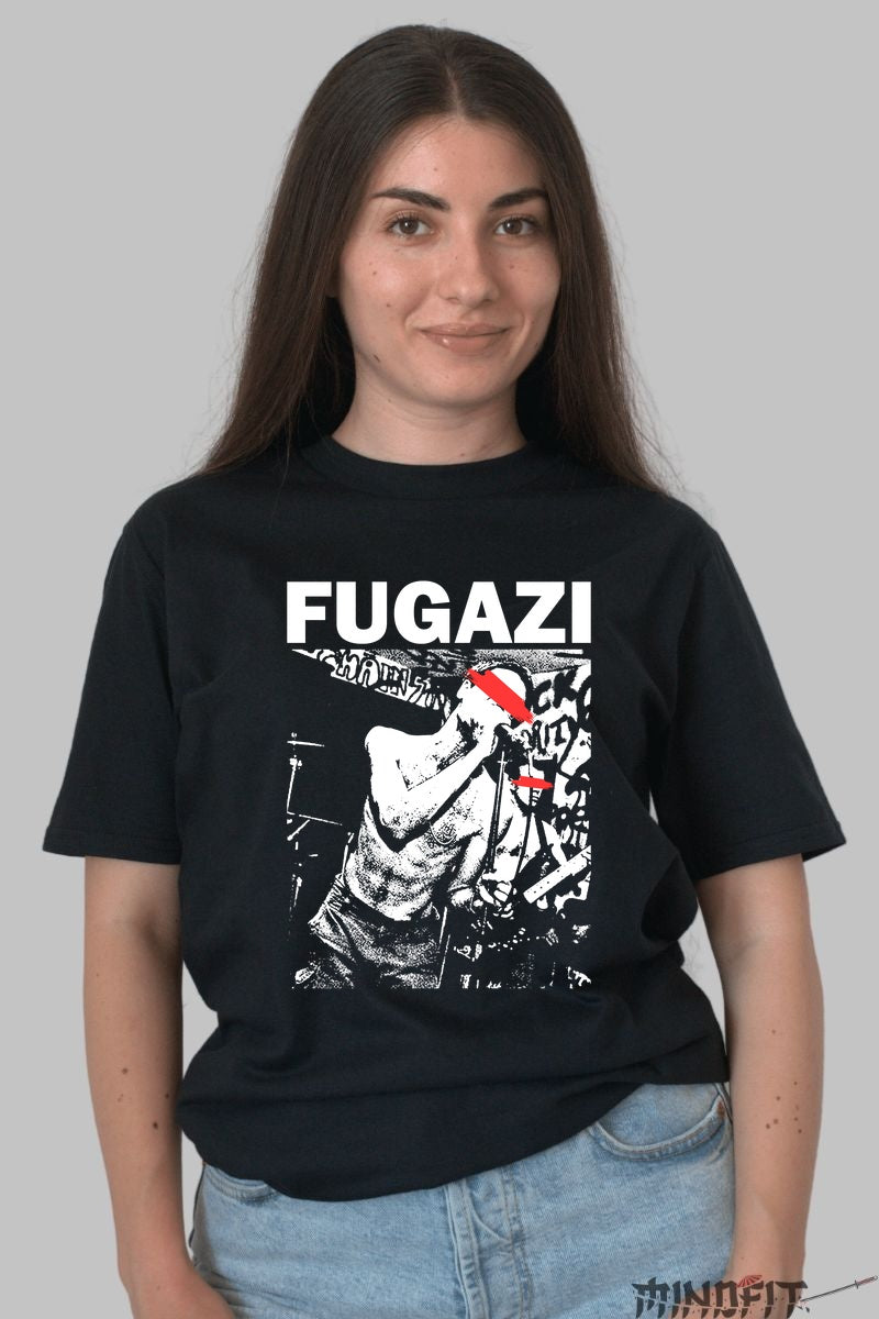 Tricou Fugazi - Energie Punk Underground dama negru