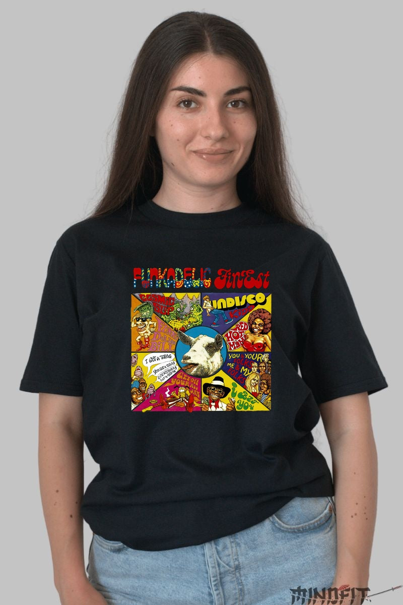 Tricou Funkadelic Finest - Arta Psihedelica Funk dama negru