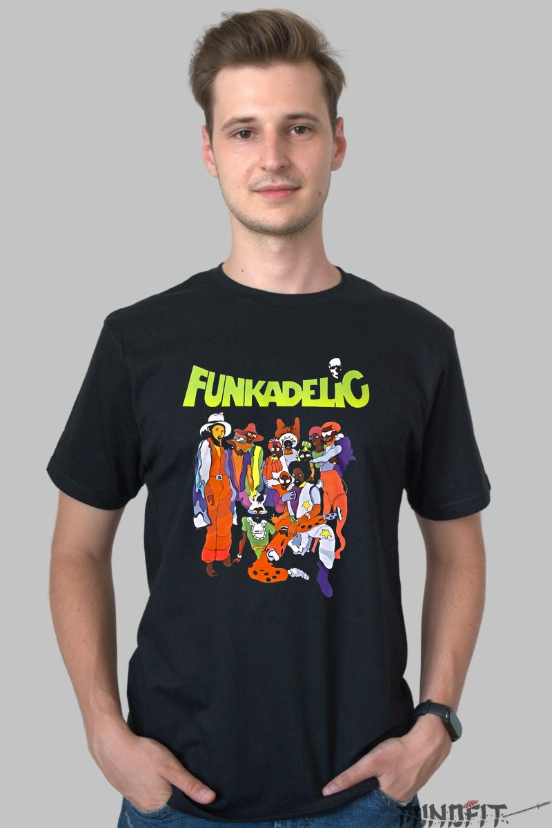 Tricou Funkadelic - Funk Heroes Cartoon Edition barbat negru