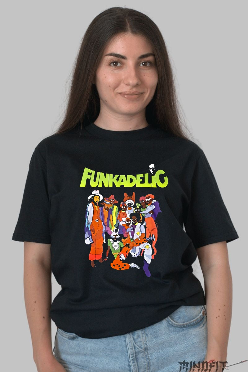 Tricou Funkadelic - Funk Heroes Cartoon Edition dama negru