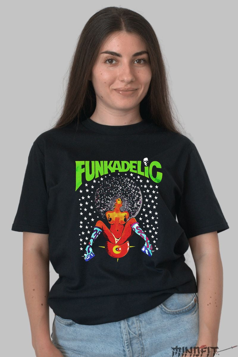Tricou Funkadelic - Space Groove -70 dama negru