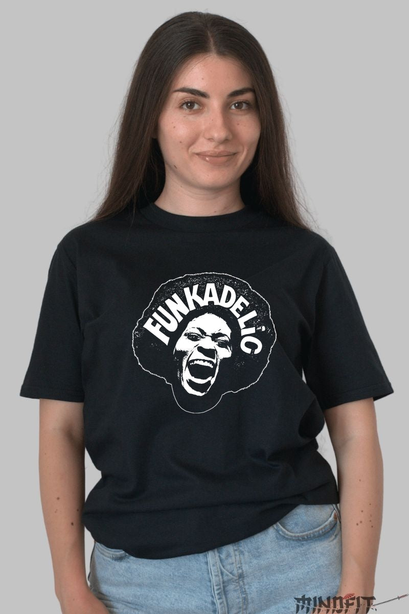 Tricou Funkadelic - Vibe Psihedelic Anii -70 dama negru
