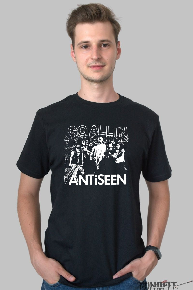 Tricou GG Allin & Antiseen - Punk Raw Energy barbat negru
